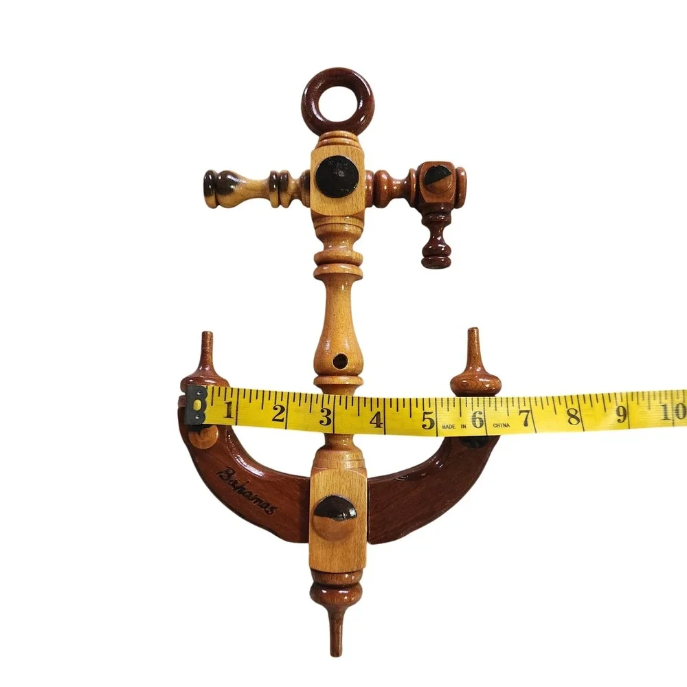 Nautical Wooden Anchor Vintage Decor Bahamas Nautical Decor Collectible‎ 90s